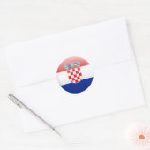 Sticker Rond Drapeau Croatie (Enveloppe)