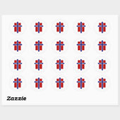 Sticker Rond Drapeau croisé norvégien (Feuille)