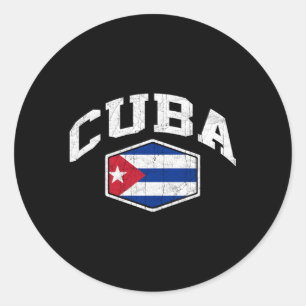 Sticker Rond Drapeau Cuba