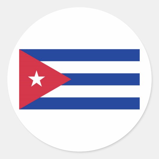Sticker Rond Drapeau Cuba (Devant)