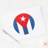 Sticker Rond Drapeau Cuba (Enveloppe)