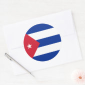 Sticker Rond Drapeau Cuba (Enveloppe)