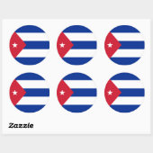 Sticker Rond Drapeau Cuba (Feuille)