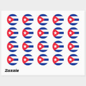 Sticker Rond Drapeau Cuba (Feuille)