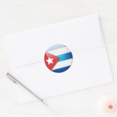 Sticker Rond Drapeau cubain 2.0 (Enveloppe)