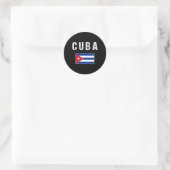 Sticker Rond Drapeau cubain pour Cuba (Sac)