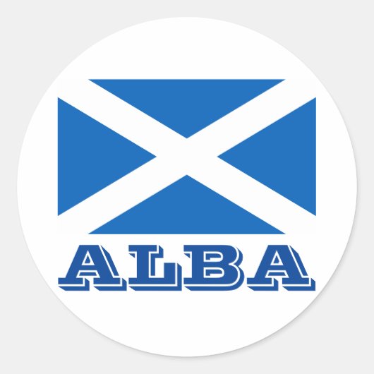 Sticker Rond Drapeau d'Alba (Devant)