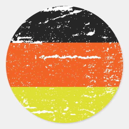 STICKER ROND DRAPEAU D'ALLEMAGNE (Devant)
