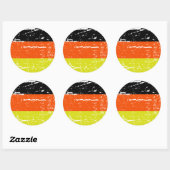 STICKER ROND DRAPEAU D'ALLEMAGNE (Feuille)