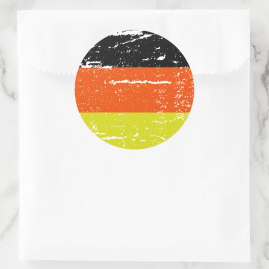 STICKER ROND DRAPEAU D'ALLEMAGNE (Sac)