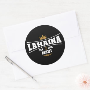 Sticker Rond Drapeau d'Ancre de bateau Vintage Lahaina Maui 179