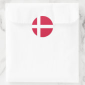Sticker Rond Drapeau Danemark DK (Sac)