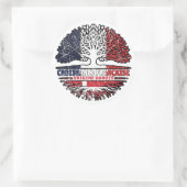 Sticker Rond Drapeau danois France Arbre (Sac)