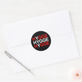 Sticker Rond Drapeau danois HYGGE (Enveloppe)