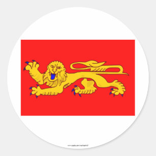 Sticker Rond Drapeau d'Aquitaine