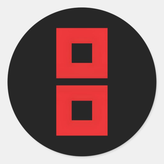 Sticker Rond Drapeau d'avertissement d'ouragan (Devant)