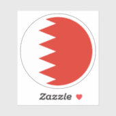 Sticker rond Drapeau de Bahreïn (Feuille)