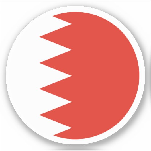 Sticker rond Drapeau de Bahreïn (Devant)