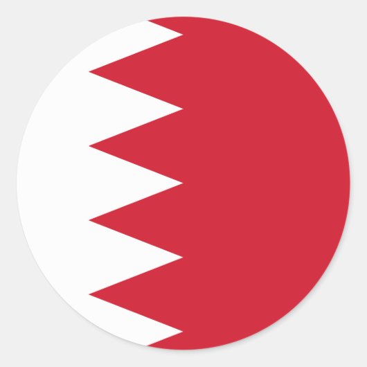 Sticker Rond Drapeau de Bahreïn (Devant)