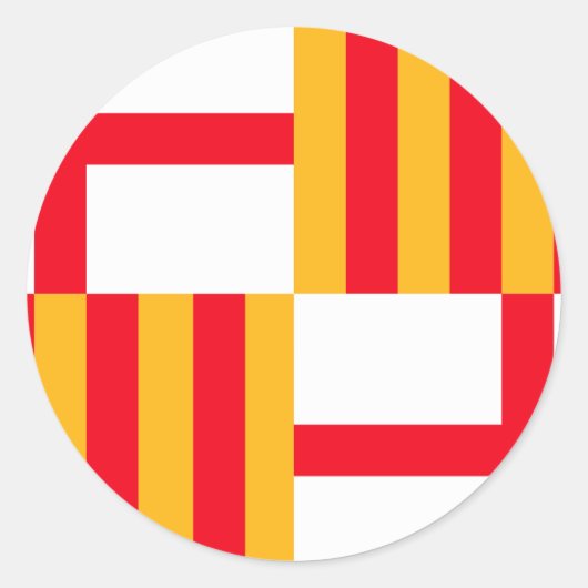 Sticker Rond Drapeau de Barcelone (Devant)