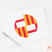 Sticker Rond Drapeau de Barcelone (Enveloppe)