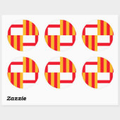 Sticker Rond Drapeau de Barcelone (Feuille)
