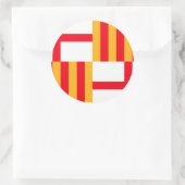 Sticker Rond Drapeau de Barcelone (Sac)