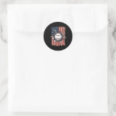 Sticker Rond Drapeau de baseball Us (Sac)