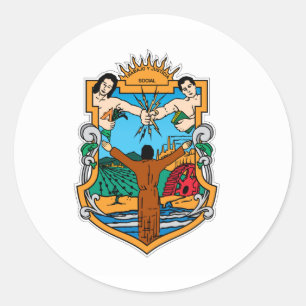 Sticker Rond Drapeau de Basse-Californie