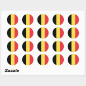 Sticker Rond Drapeau de Belgique (Feuille)