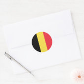 Sticker Rond Drapeau de Belgique (Enveloppe)