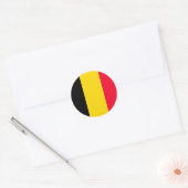 Sticker Rond Drapeau de Belgique (Enveloppe)