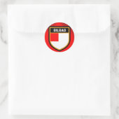 Sticker Rond Drapeau de Bilbao (Sac)