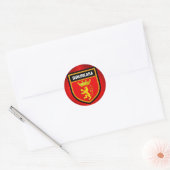 Sticker Rond Drapeau de Birkirkara (Enveloppe)