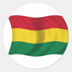 Sticker Rond Drapeau de Bolivie
