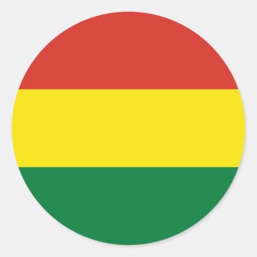 Sticker Rond Drapeau de Bolivie (Devant)