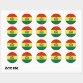 Sticker Rond Drapeau de Bolivie (Feuille)
