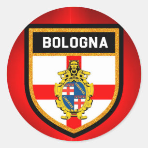 Sticker Rond Drapeau de Bologne