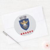 Sticker Rond Drapeau de Brasov (Enveloppe)