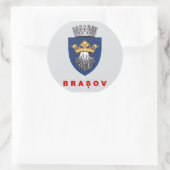 Sticker Rond Drapeau de Brasov (Sac)