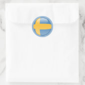Sticker Rond Drapeau de bulle Suède (Sac)