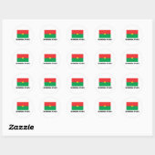Sticker Rond Drapeau de Burkina Faso (Feuille)