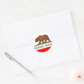 Sticker Rond Drapeau de Californie (Enveloppe)