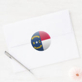 Sticker Rond Drapeau de Caroline du Nord (Enveloppe)