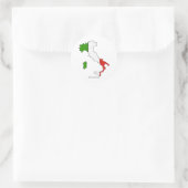 Sticker Rond Drapeau de carte Italie (Sac)