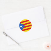 Sticker Rond Drapeau de Catalogne (Enveloppe)