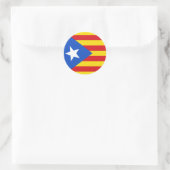 Sticker Rond Drapeau de Catalogne (Sac)