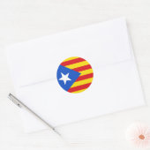 Sticker Rond Drapeau de Catalogne (Enveloppe)