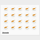 Sticker Rond Drapeau de Chypre (Feuille)