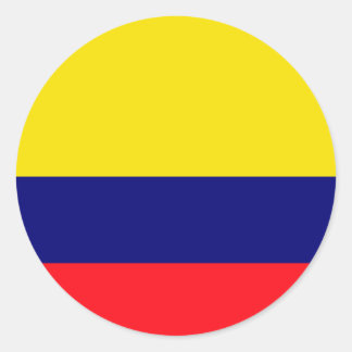 Sticker Rond Drapeau de Colombie